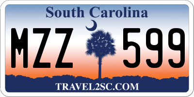 SC license plate MZZ599