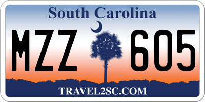 SC license plate MZZ605
