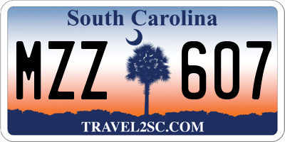 SC license plate MZZ607