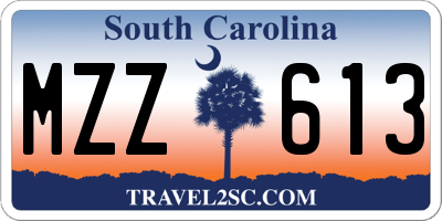 SC license plate MZZ613