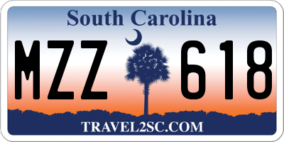 SC license plate MZZ618