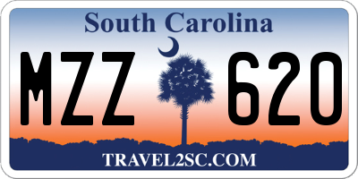 SC license plate MZZ620