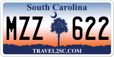 SC license plate MZZ622