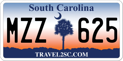 SC license plate MZZ625