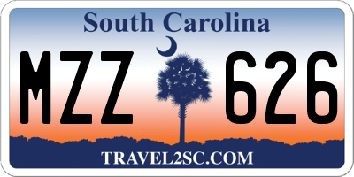 SC license plate MZZ626