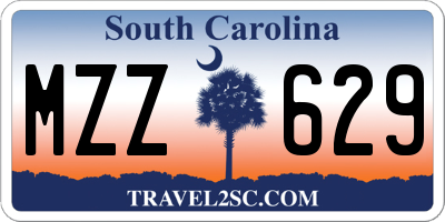 SC license plate MZZ629