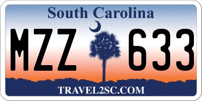 SC license plate MZZ633