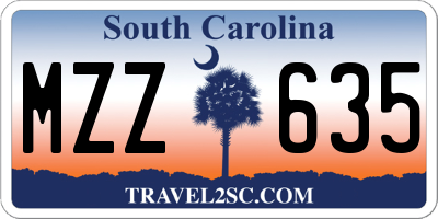 SC license plate MZZ635