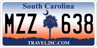 SC license plate MZZ638