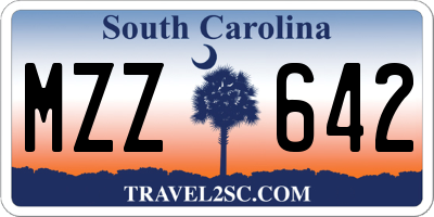 SC license plate MZZ642