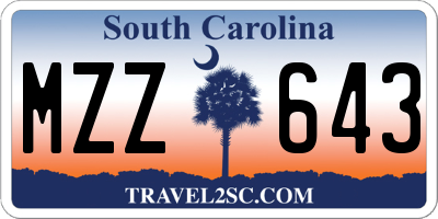 SC license plate MZZ643