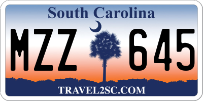 SC license plate MZZ645