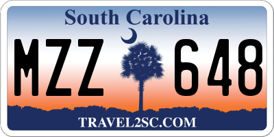 SC license plate MZZ648