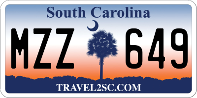 SC license plate MZZ649