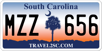 SC license plate MZZ656