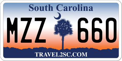 SC license plate MZZ660