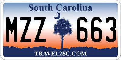 SC license plate MZZ663