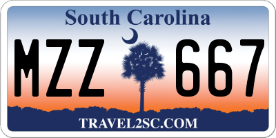 SC license plate MZZ667