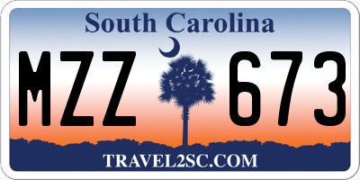 SC license plate MZZ673