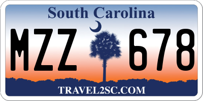 SC license plate MZZ678