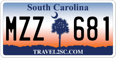 SC license plate MZZ681