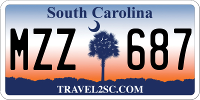 SC license plate MZZ687