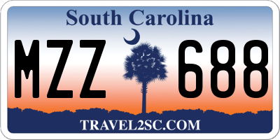 SC license plate MZZ688