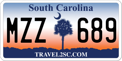 SC license plate MZZ689