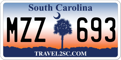 SC license plate MZZ693