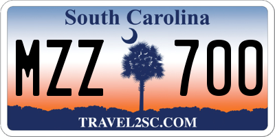 SC license plate MZZ700