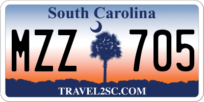SC license plate MZZ705