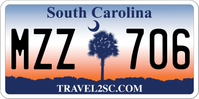 SC license plate MZZ706