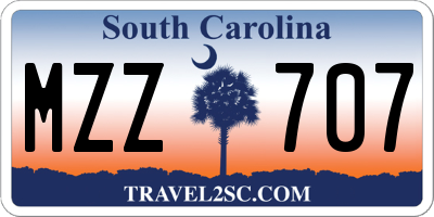 SC license plate MZZ707