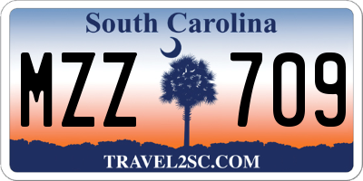 SC license plate MZZ709
