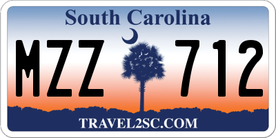 SC license plate MZZ712