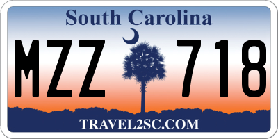 SC license plate MZZ718