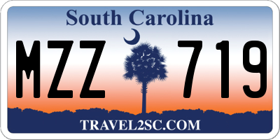 SC license plate MZZ719