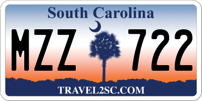 SC license plate MZZ722