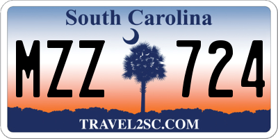 SC license plate MZZ724