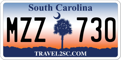 SC license plate MZZ730