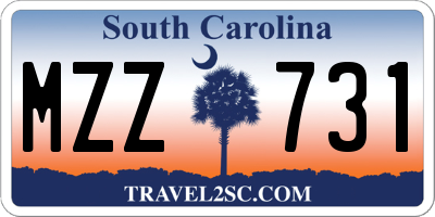 SC license plate MZZ731