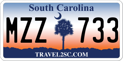 SC license plate MZZ733
