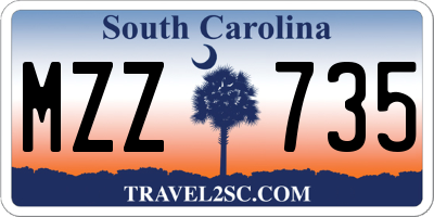 SC license plate MZZ735