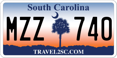 SC license plate MZZ740