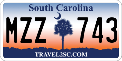 SC license plate MZZ743