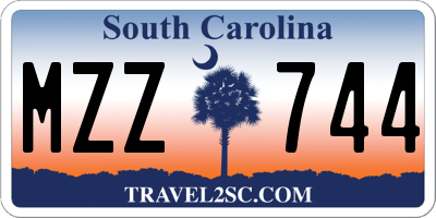 SC license plate MZZ744