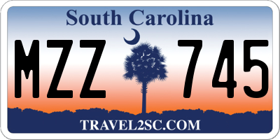 SC license plate MZZ745