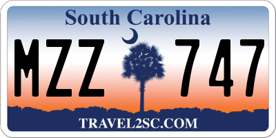 SC license plate MZZ747