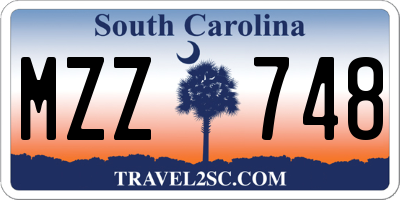 SC license plate MZZ748