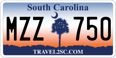 SC license plate MZZ750